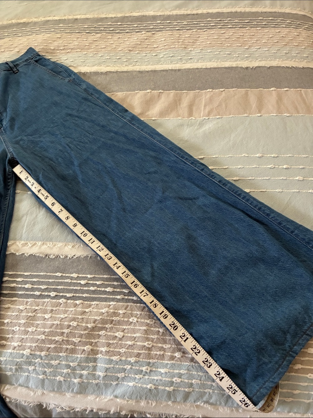 J. Crew Relaxed Wide-Leg Jeans in Medium Blue - Picture 10 of 10